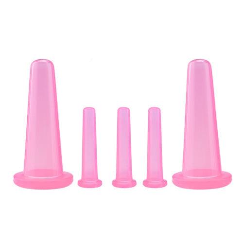 Copos de Silicone Sucção Facial Pele Rejuvenescida - 5Pçs